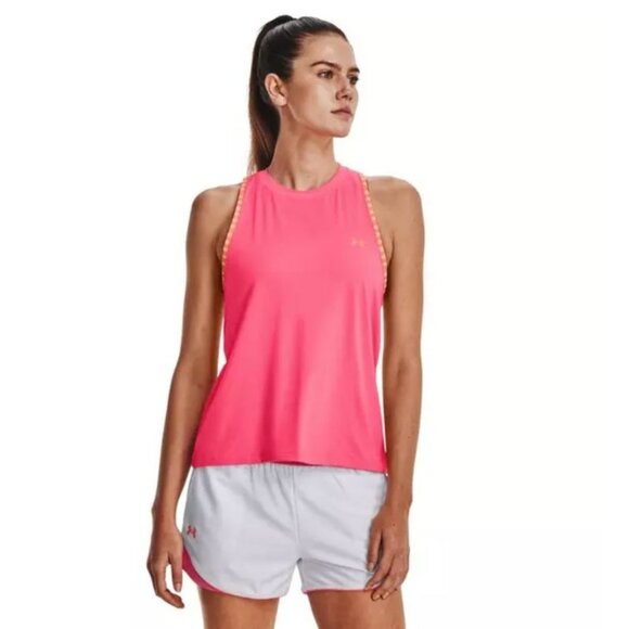 Under Armour Womens Pink Racerback Athletic Tank Top M - Picture 1 of 7